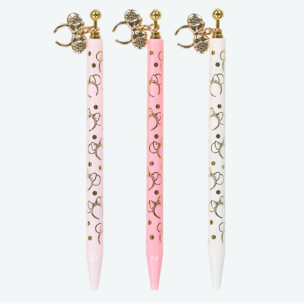 Tokyo Disney Resort Minnie Mouse Headband Ballpoint Pens, Set of 3, NWT.